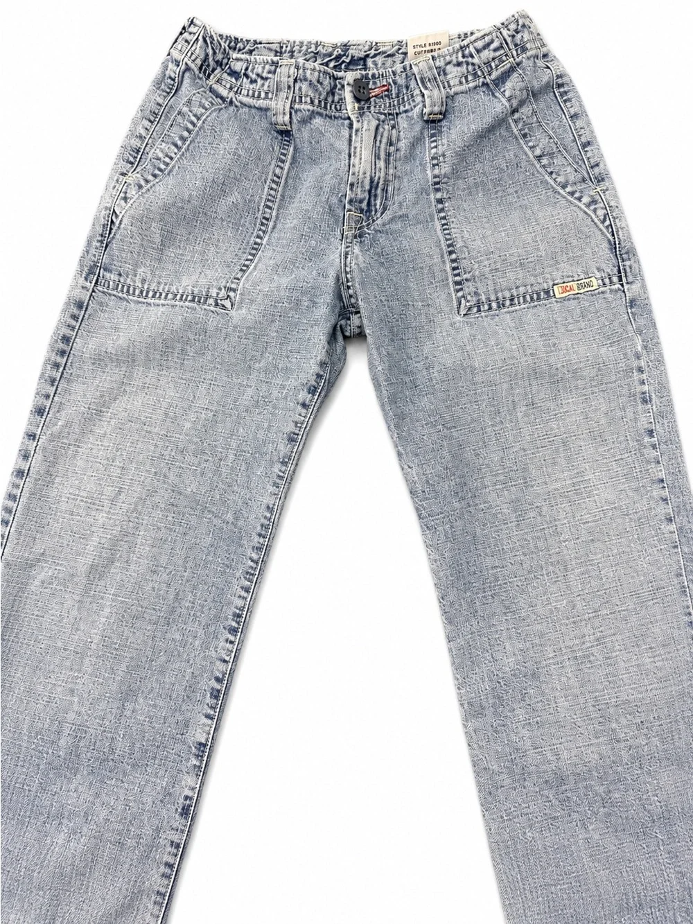 VTG Lucky Brand Gene Montesano Dungarees Army Capri Jeans USA Made Y2K Size 6/25